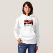 Palmbomen in silhouet, Hawaii Hoodie (Voorkant volledig)