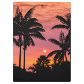 Palmbomen in silhouet, Hawaii Klembord (Achterkant)