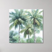 Palmbomen in Waterverf Canvas Print (Voorkant)