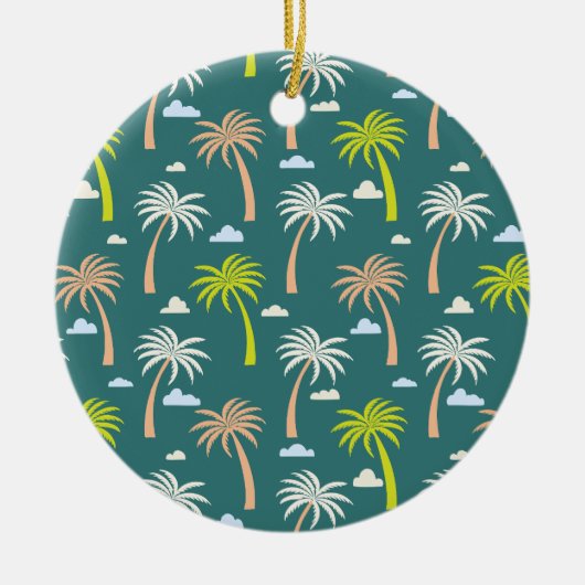 Palmbomen Keramisch Ornament (Voorkant)