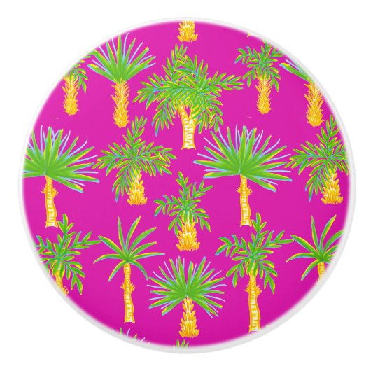 Palmbomen Keramische Knop (Voorkant)