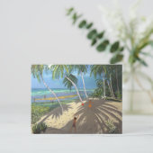 Palmbomen Klein strand Barbados 2013 Briefkaart (Staand voorkant)