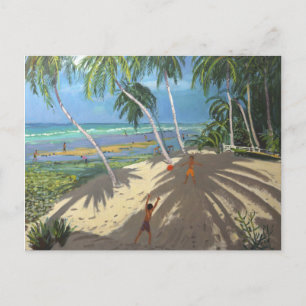 Palmbomen Klein strand Barbados 2013 Briefkaart