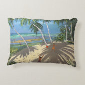 Palmbomen Klein strand Barbados 2013 Decoratief Kussen (Achterkant)