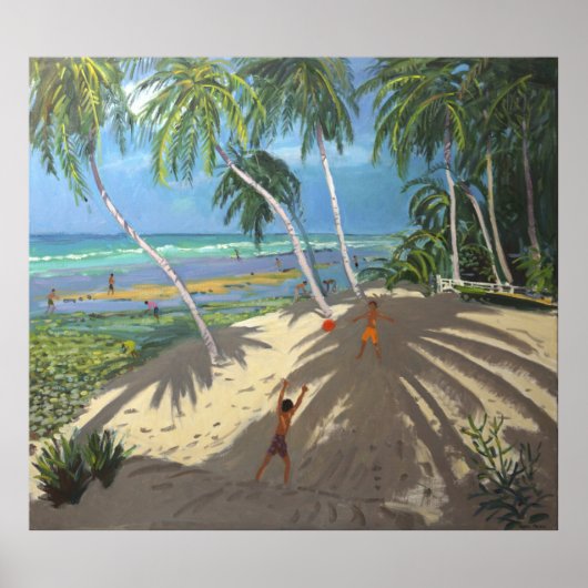 Palmbomen Klein strand Barbados 2013 Poster (Voorkant)