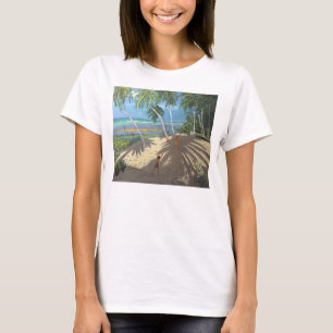 Palmbomen Klein strand Barbados 2013 T-shirt