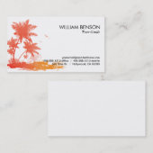 Palmbomen (kleur) visitekaartje (Voorkant / Achterkant)
