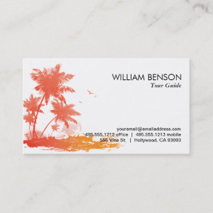 Palmbomen (kleur) visitekaartje