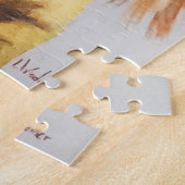 Palmbomen kleurig indrukwekkend schilderend legpuzzel (Zijkant)