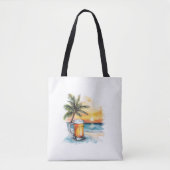 Palmbomen koud bier tote bag (Voorkant)