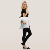 Palmbomen koud bier tote bag (Op model)