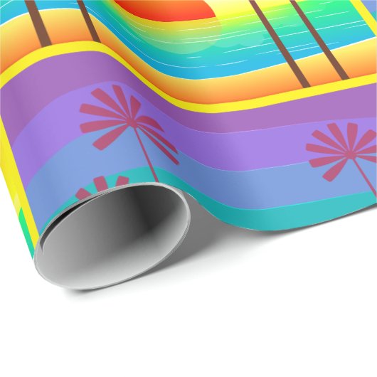 Palmbomen Kustpapier Cadeaupapier (Rol Hoek)