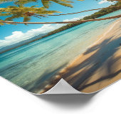 Palmbomen langs de kust poster (Hoek)