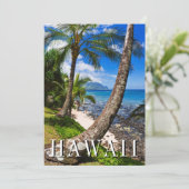 Palmbomen langs Hideaways Beach Bedankkaart (Staand voorkant)