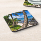 Palmbomen langs Hideaways Beach Bier Onderzetter (Linkerzijde)