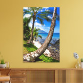 Palmbomen langs Hideaways Beach Canvas Afdruk (Insitu (Woonkamer))