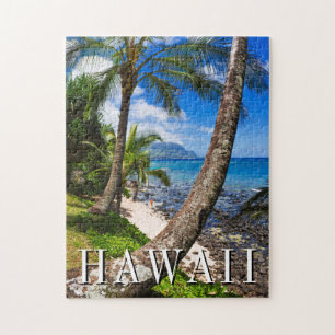 Palmbomen langs Hideaways Beach Legpuzzel