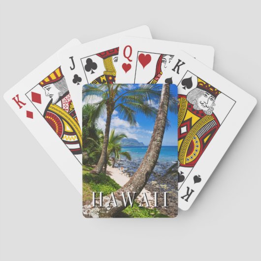 Palmbomen langs Hideaways Beach Pokerkaarten (Achterkant)