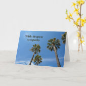 Palmbomen  -  Met diep medeleven Kaart (Gele Bloem)