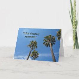 Palmbomen - Met diep medeleven Kaart