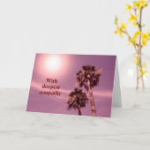 Palmbomen - Met diepste medeleven Kaart (Gele Bloem)