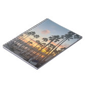 Palmbomen met Oranje Sunset Oceanside Californië Notitieboek (Linkerzijde)