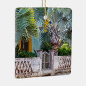 Palmbomen met rustieke poort | Keramisch Mexico Keramisch Ornament (Rechts)