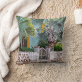 Palmbomen met rustieke poort | Keramische cera uit Kussen (Deken)