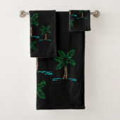 Palmbomen met Sun Bath Towel Set Bad Handdoek (Insitu)