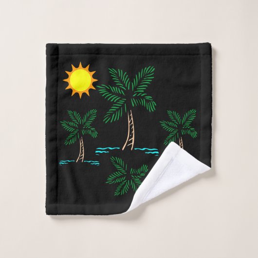Palmbomen met Sun Bath Towel Set Bad Handdoek (Wasdoekje)