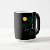 Palmbomen met Sun Coffee-Mok Magische Mok (Voorkant rechts)