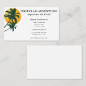 Palmbomen met zon visitekaartje (Voorkant / Achterkant)