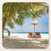 Palmbomen | Moody Sky Kartonnen Onderzetters (Voorkant)