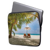 Palmbomen | Moody Sky Laptop Sleeve (Voorkant Links)