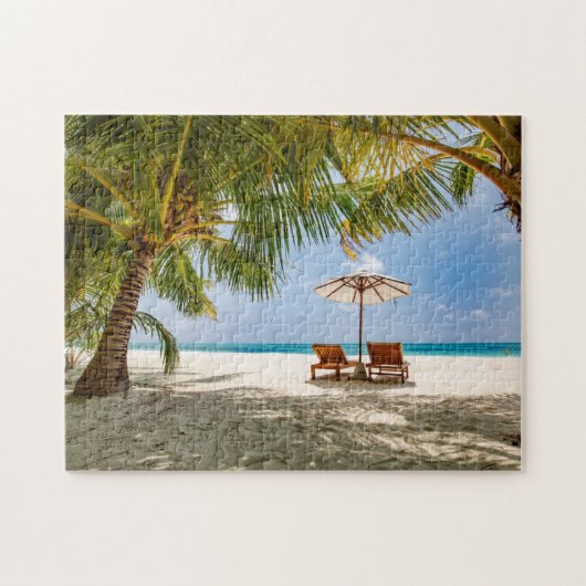 Palmbomen | Moody Sky Legpuzzel (Horizontaal)