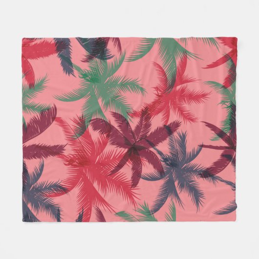 Palmbomen naadloos fleece deken (Voorkant (Horizontaal))