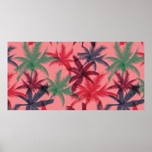 Palmbomen naadloos poster (Voorkant)