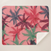 Palmbomen naadloos sherpa deken (Voorkant (horizontaal))