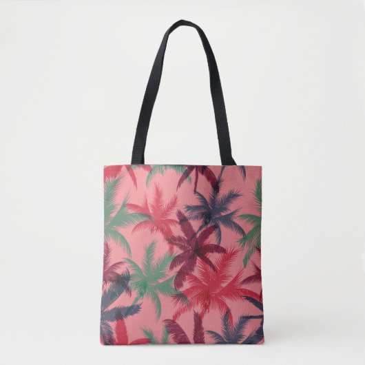 Palmbomen naadloos tote bag (Voorkant)