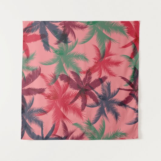 Palmbomen naadloos wandkleed (Voorkant (horizontaal))