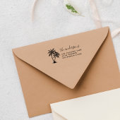 Palmbomen | Naam en retouradres van de scriptfamil Zelfinktende Stempel