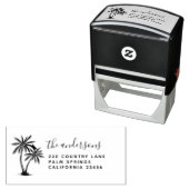 Palmbomen | Naam en retouradres van de scriptfamil Zelfinktende Stempel (In situ)