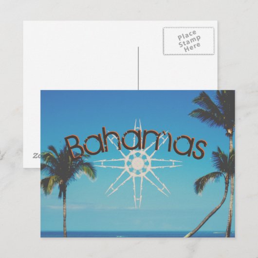 Palmbomen nabij de oceaan briefkaart (Voorkant / Achterkant)