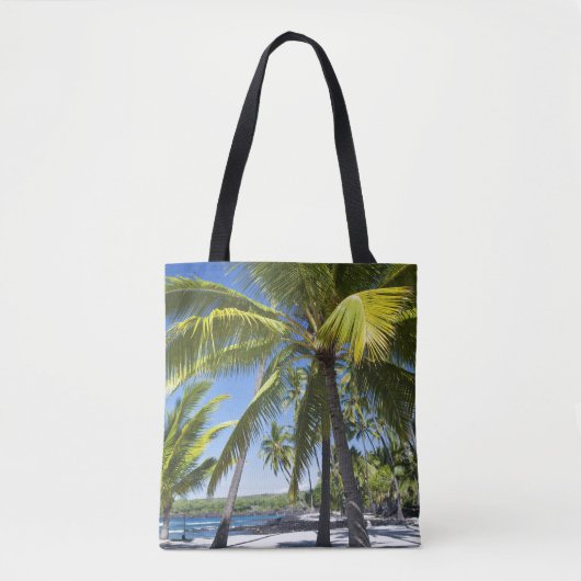 Palmbomen, Nationaal Historisch Park Pu'uhonua Tote Bag (Voorkant)