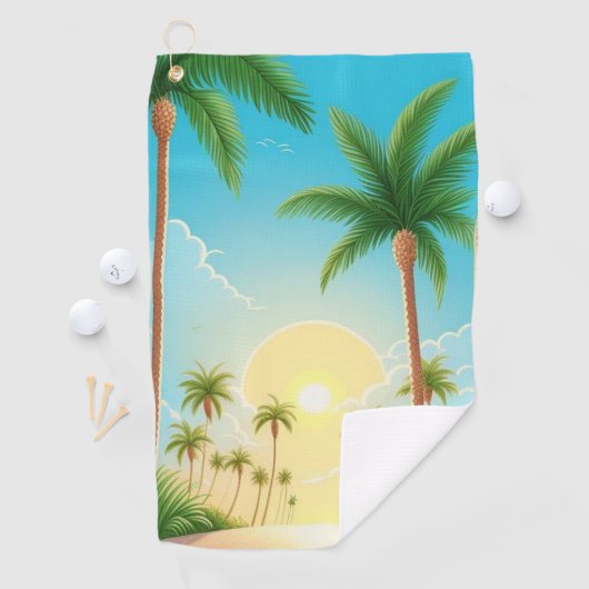 Palmbomen Natuur Golfhanddoek (Insitu)