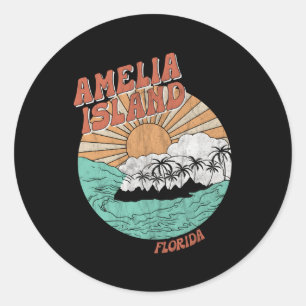 Palmbomen op Amelia Island Florida FL Ronde Sticker