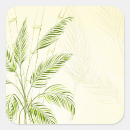 Palmbomen op Bamboe Bos | Sticker Seal