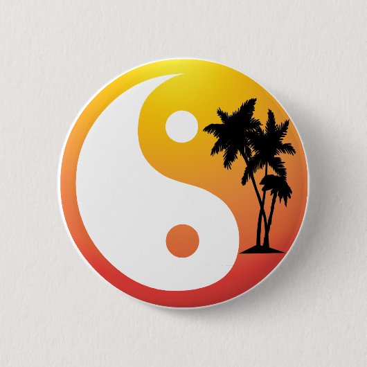 Palmbomen op de Button Sunset Yin Yang (Voorkant)