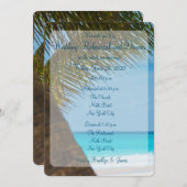 palmbomen op de repetitie van de beach Wedding Kaart (Voorkant / Achterkant)