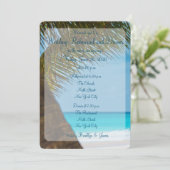 palmbomen op de repetitie van de beach Wedding Kaart (Staand voorkant)